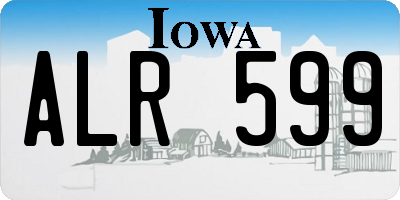 IA license plate ALR599