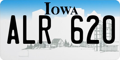 IA license plate ALR620