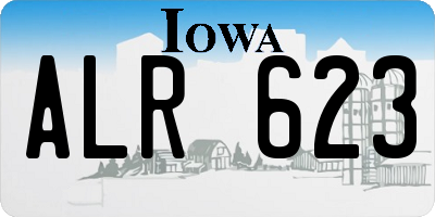 IA license plate ALR623