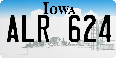 IA license plate ALR624