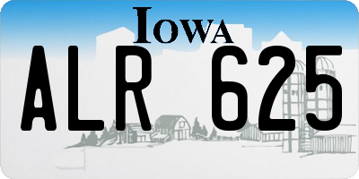 IA license plate ALR625