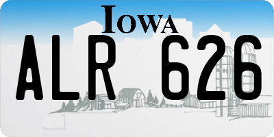 IA license plate ALR626