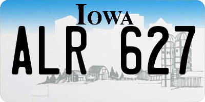 IA license plate ALR627