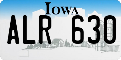 IA license plate ALR630