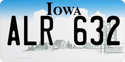 IA license plate ALR632