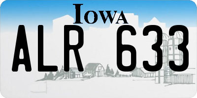 IA license plate ALR633