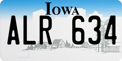 IA license plate ALR634