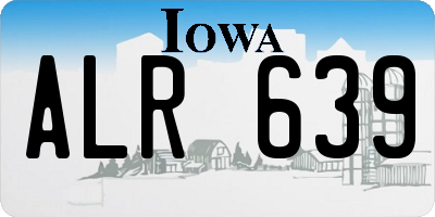 IA license plate ALR639