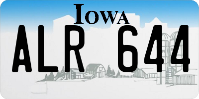IA license plate ALR644