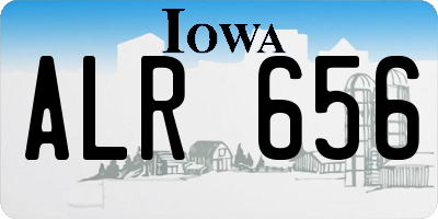 IA license plate ALR656
