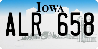 IA license plate ALR658