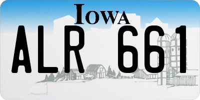 IA license plate ALR661