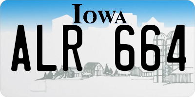 IA license plate ALR664
