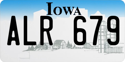 IA license plate ALR679