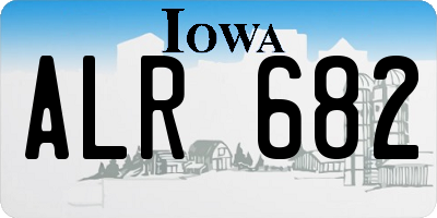 IA license plate ALR682