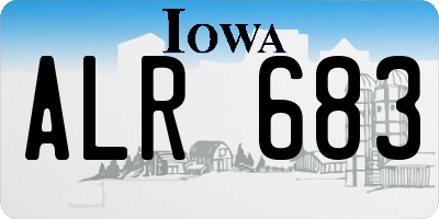 IA license plate ALR683