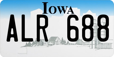 IA license plate ALR688