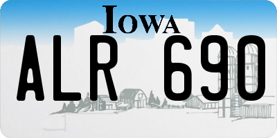 IA license plate ALR690