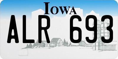 IA license plate ALR693