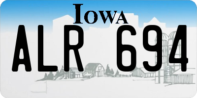 IA license plate ALR694