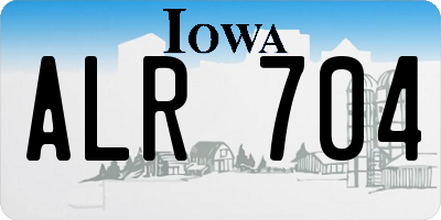 IA license plate ALR704