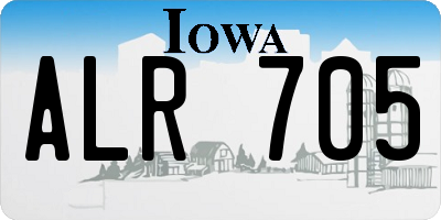 IA license plate ALR705