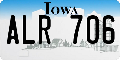IA license plate ALR706