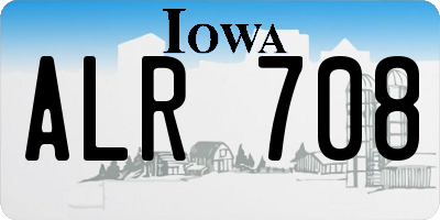 IA license plate ALR708