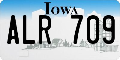 IA license plate ALR709
