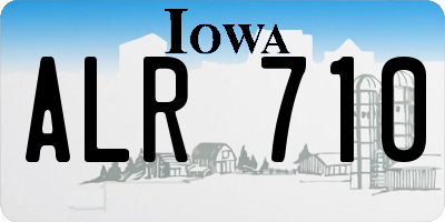 IA license plate ALR710