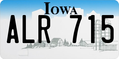 IA license plate ALR715