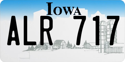 IA license plate ALR717