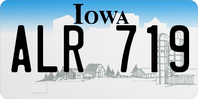 IA license plate ALR719