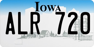 IA license plate ALR720