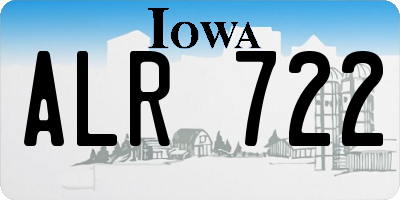 IA license plate ALR722