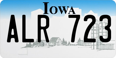 IA license plate ALR723