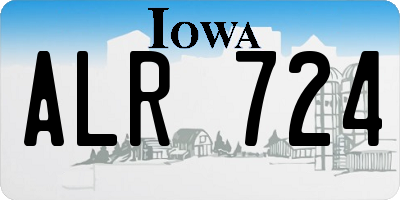 IA license plate ALR724