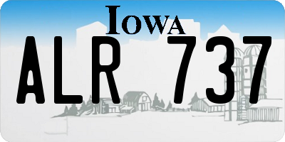 IA license plate ALR737