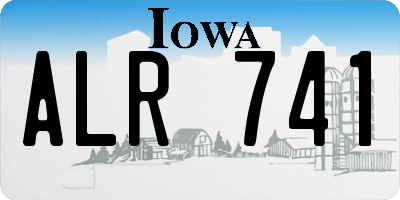 IA license plate ALR741