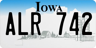 IA license plate ALR742