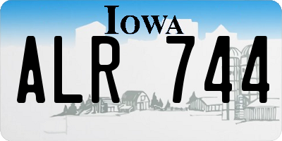 IA license plate ALR744