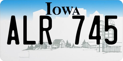 IA license plate ALR745