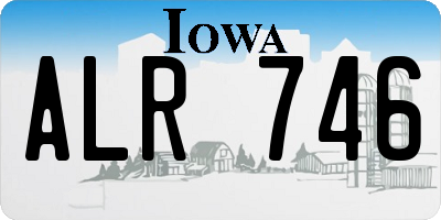 IA license plate ALR746