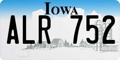 IA license plate ALR752