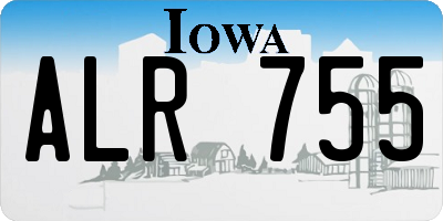 IA license plate ALR755