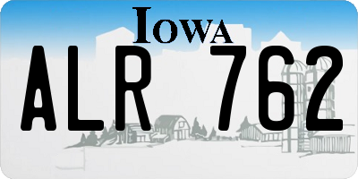 IA license plate ALR762