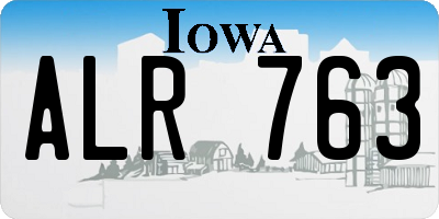 IA license plate ALR763