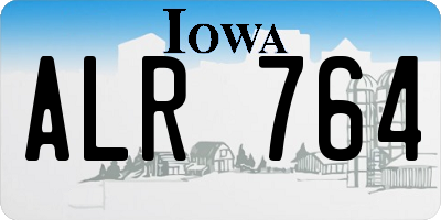 IA license plate ALR764