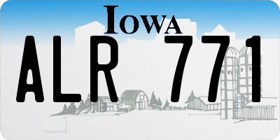 IA license plate ALR771