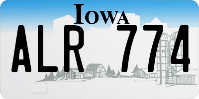 IA license plate ALR774